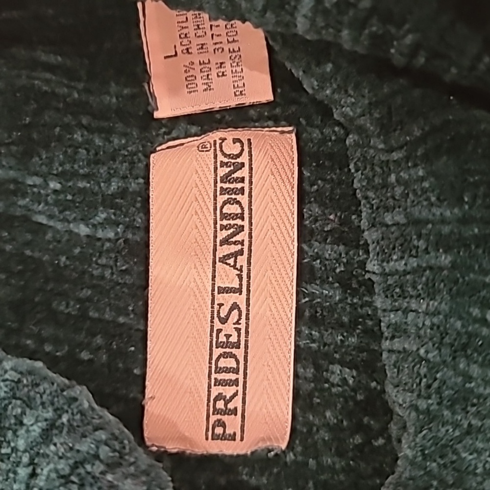 Prides Landing Chenille Loose Turtleneck Swearter Jade Green Large - Picture 9 of 11